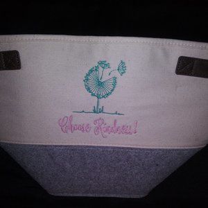 Felt Storage Bin - Natural Whispered Grey - Choose Kindness